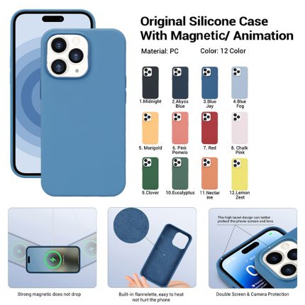 Original Silicone Case With Magsafe & Animation For iPhone 13 Series