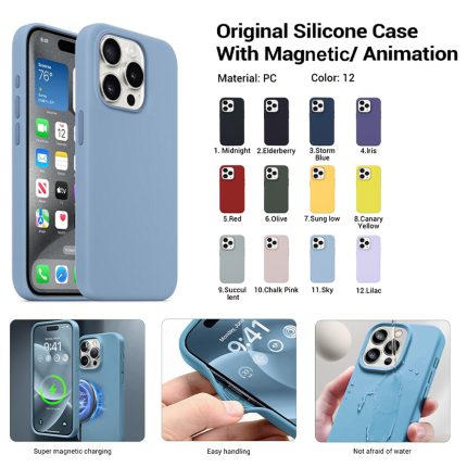 Original Silicone Case With Magsafe & Animation For iPhone 14 Series