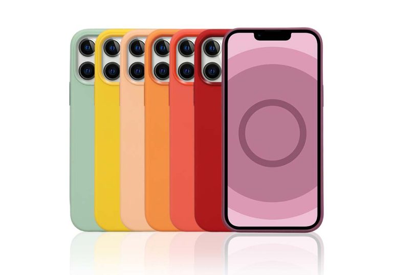 iPhone 12 Silicone Case lineup in various colors