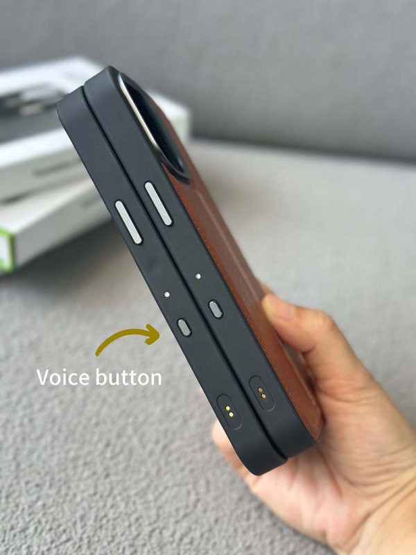 Smart translator device case button detail