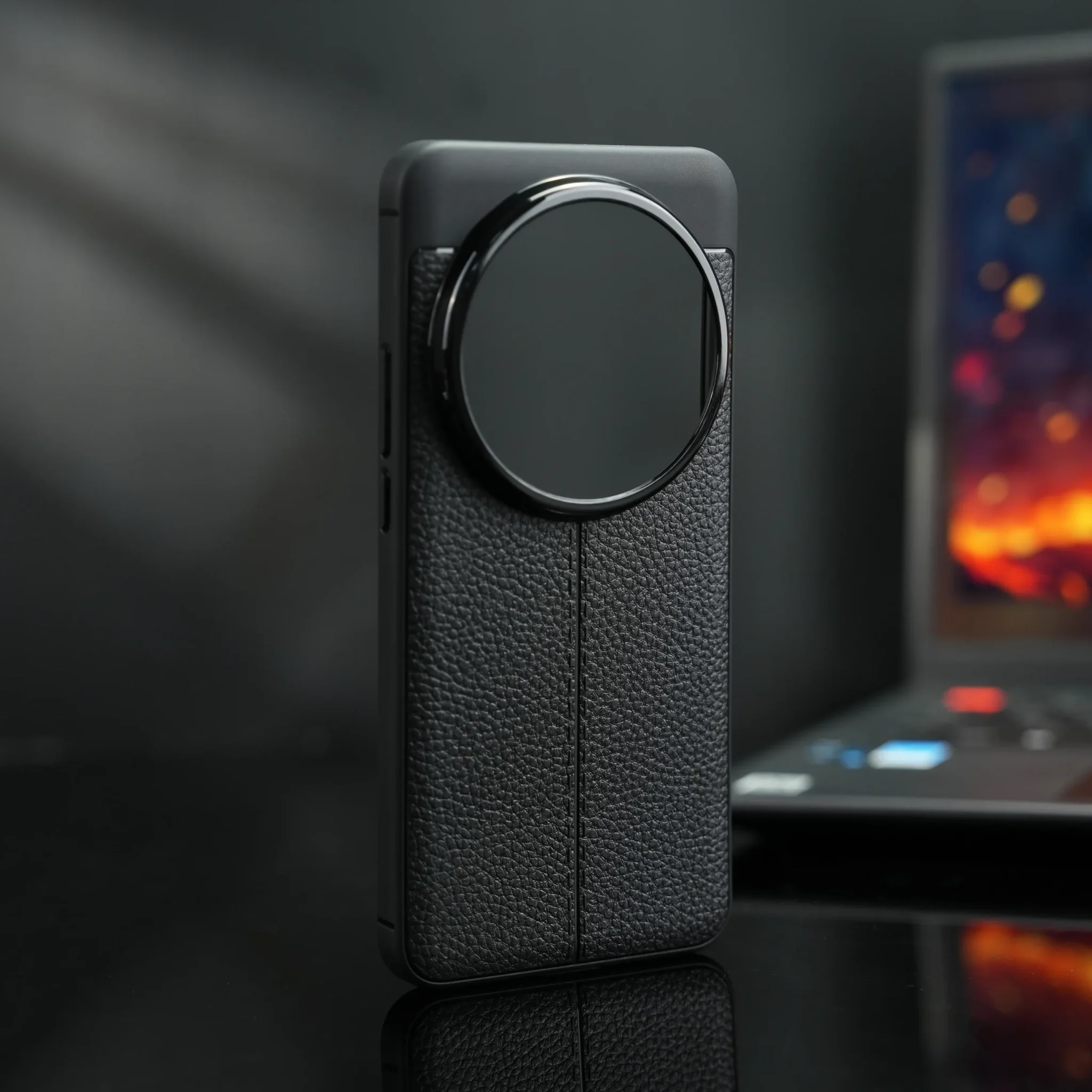 Popular phone cases standing on a table